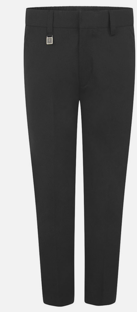 Elasticated Waist Black Unisex School Trousers
