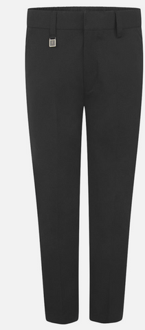 Elasticated Waist Black Unisex School Trousers