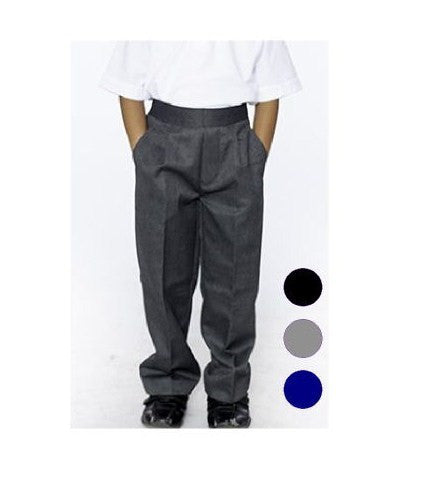 Black Junior Boys School Trousers