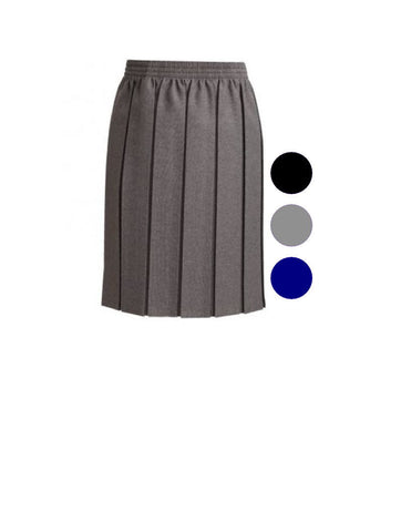 Grey Junior Girls Box Pleat skirt